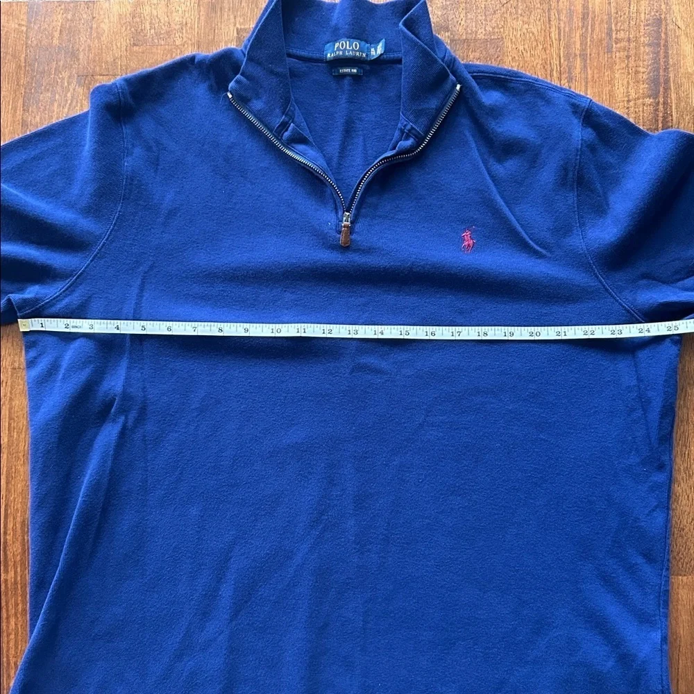 Polo Ralph  Lauren men’s blue preppy half zip XL 100% cotton, long sleeve shirt‍